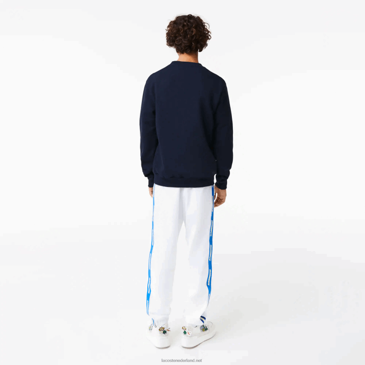 Lacoste sweatshirt van biologisch katoen met badge 0828H988 marineblauw 166 Heren
