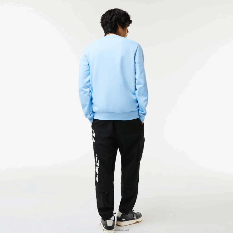 Lacoste sweatshirt van biologisch katoen met badge 0828H990 blauwe hbp Heren