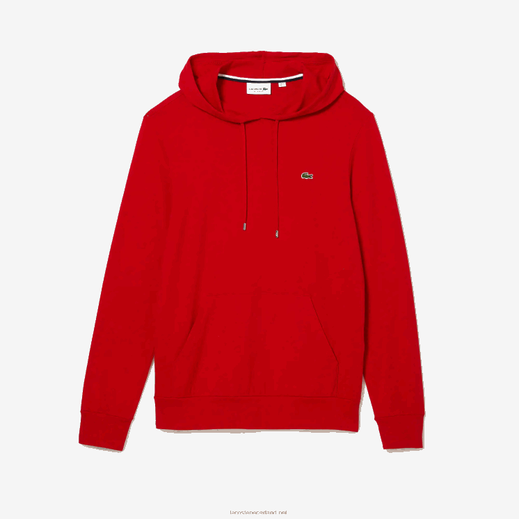 Lacoste sweatshirt van katoenen jersey met capuchon 0828H620 rood 240 Heren
