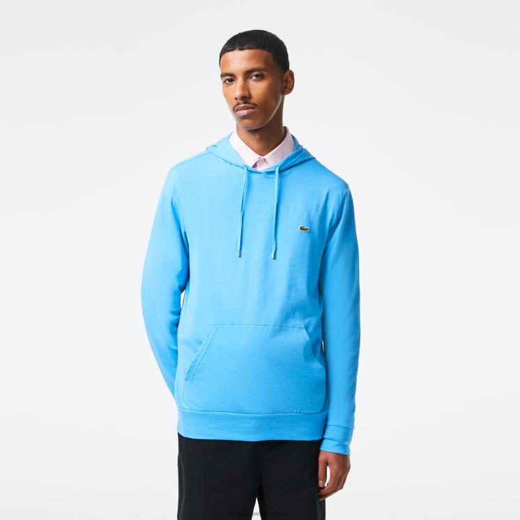 Lacoste sweatshirt van katoenen jersey met capuchon 0828H623 blauw 4xa Heren