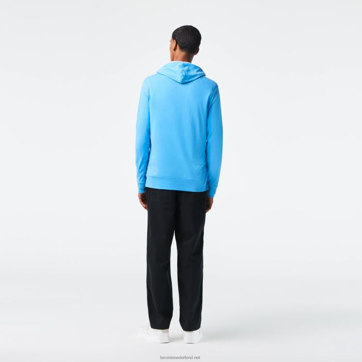 Lacoste sweatshirt van katoenen jersey met capuchon 0828H623 blauw 4xa Heren