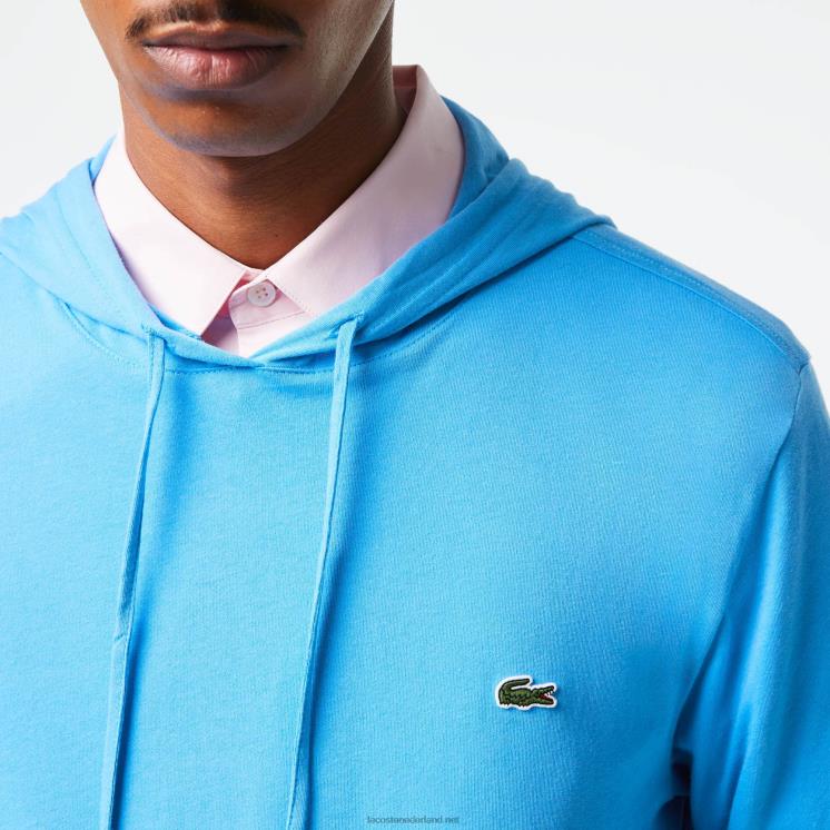Lacoste sweatshirt van katoenen jersey met capuchon 0828H623 blauw 4xa Heren