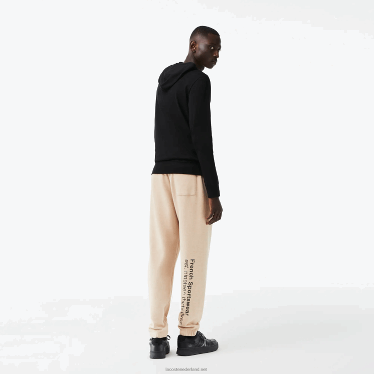 Lacoste sweatshirt van katoenen jersey met capuchon 0828H673 zwart 031 Heren
