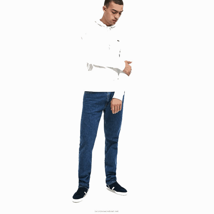 Lacoste sweatshirt van katoenen jersey met capuchon 0828H736 wit 001 Heren