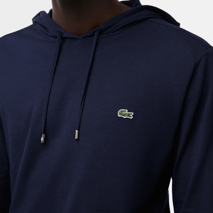 Lacoste sweatshirt van katoenen jersey met capuchon 0828H737 marineblauw 166 Heren