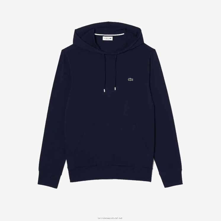 Lacoste sweatshirt van katoenen jersey met capuchon 0828H737 marineblauw 166 Heren