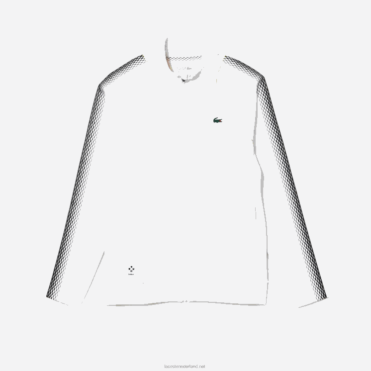 Lacoste tennis x daniil medvedev sweatshirt met ritssluiting 0828H311 wit geel wui Heren
