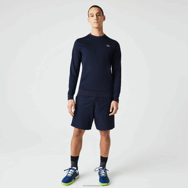Lacoste tennissweatshirt met sportprint 0828H1055 marineblauw 166 Heren