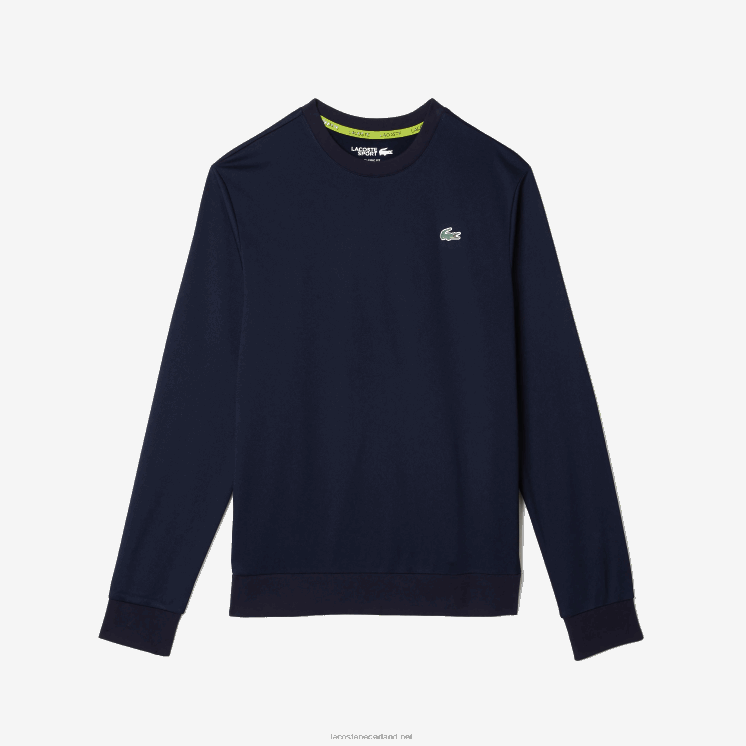 Lacoste tennissweatshirt met sportprint 0828H1055 marineblauw 166 Heren