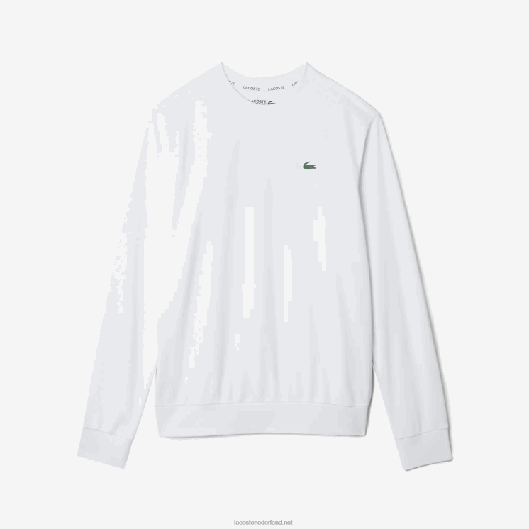 Lacoste tennissweatshirt met sportprint 0828H1056 wit 001 Heren