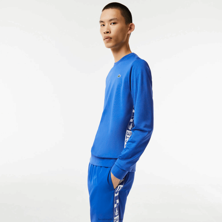 Lacoste tennissweatshirt met sportprint 0828H1057 blauw k1q Heren