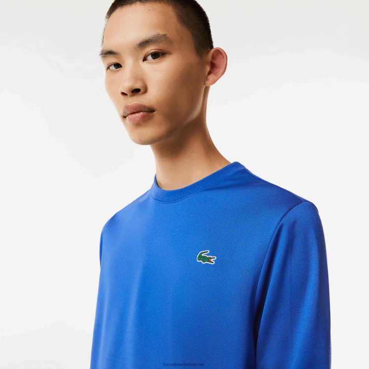 Lacoste tennissweatshirt met sportprint 0828H1057 blauw k1q Heren