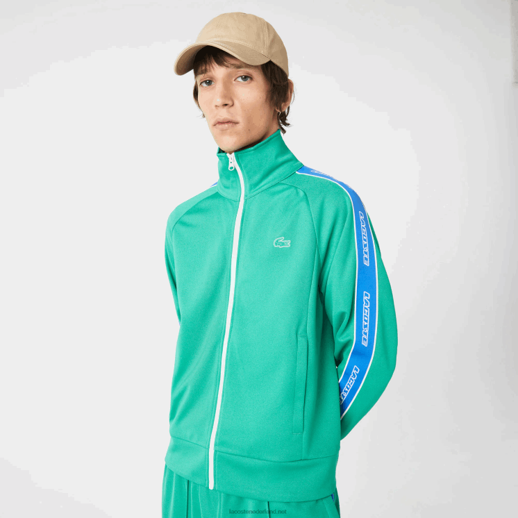 Lacoste traditioneel sweatshirt met hoge hals en rits 0828H1070 groene hd2 Heren