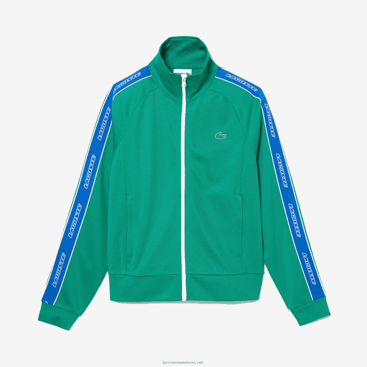 Lacoste traditioneel sweatshirt met hoge hals en rits 0828H1070 groene hd2 Heren