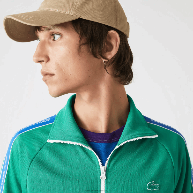 Lacoste traditioneel sweatshirt met hoge hals en rits 0828H1070 groene hd2 Heren