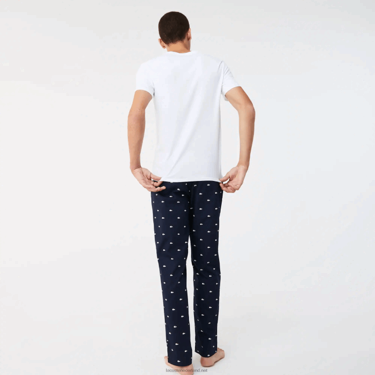 Lacoste 3-pack effen T-shirts 0828H1345 wit 001 Heren