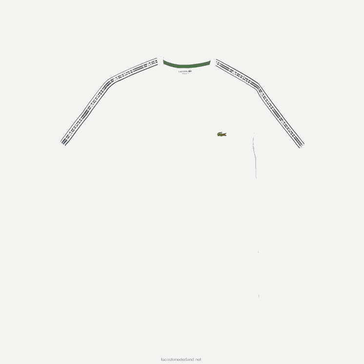 Lacoste Regular-fit T-shirt met logostrepen 0828H46 wit 001 Heren