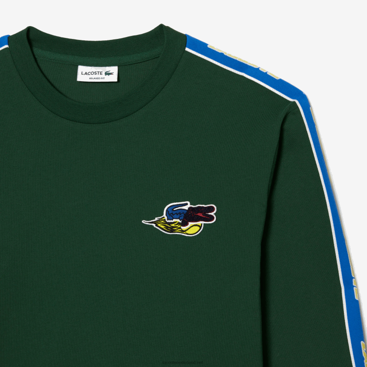 Lacoste T-shirt met merkband 0828H720 groen 132 Heren
