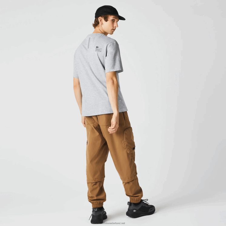Lacoste T-shirt met relaxte pasvorm 0828H660 grijze chine ca Heren