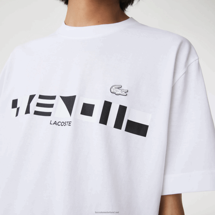 Lacoste T-shirt met relaxte pasvorm 0828H661 wit 001 Heren