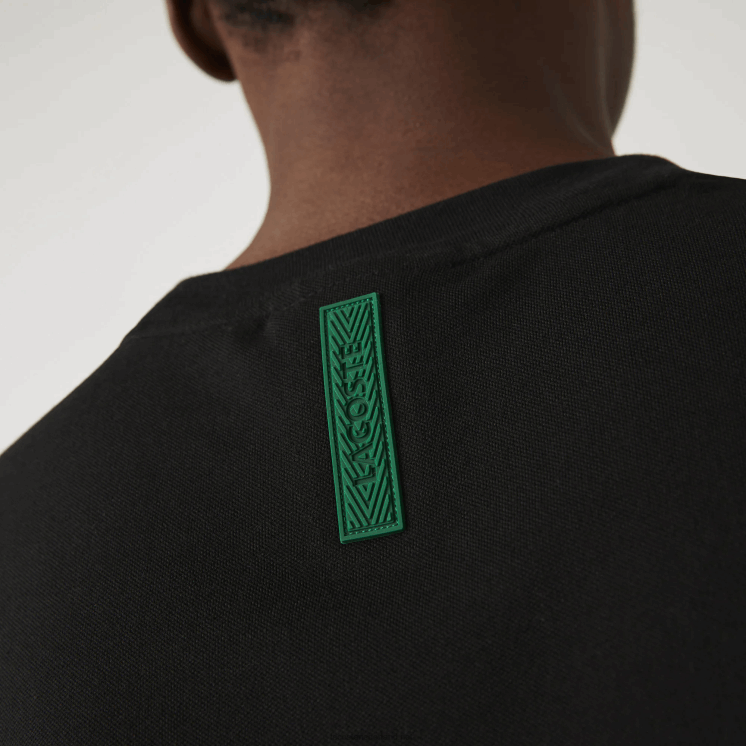 Lacoste T-shirt met ronde hals van piquémix van biologisch katoen 0828H640 zwart 031 Heren