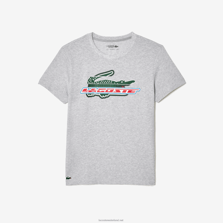 Lacoste T-shirt van biologisch katoen met normale pasvorm 0828H140 grijze chine ca Heren