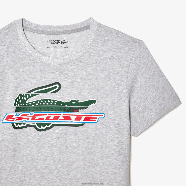 Lacoste T-shirt van biologisch katoen met normale pasvorm 0828H140 grijze chine ca Heren