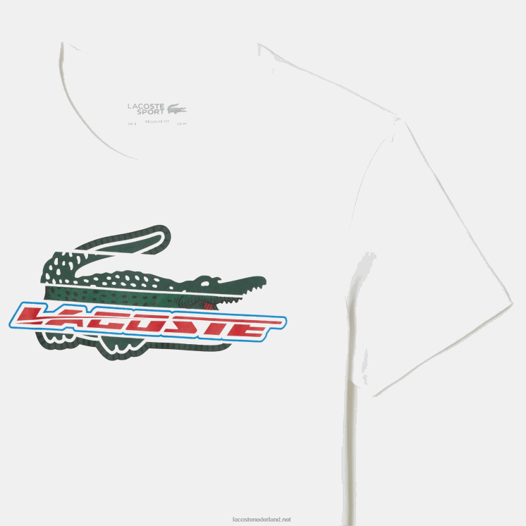 Lacoste T-shirt van biologisch katoen met normale pasvorm 0828H141 wit 001 Heren