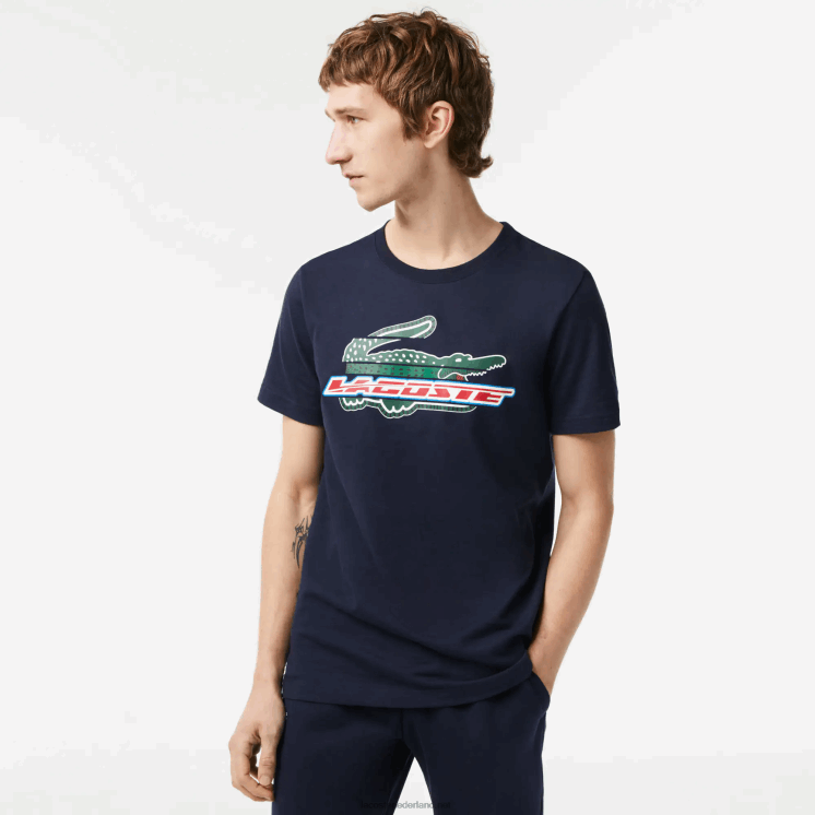 Lacoste T-shirt van biologisch katoen met normale pasvorm 0828H142 marineblauw 166 Heren