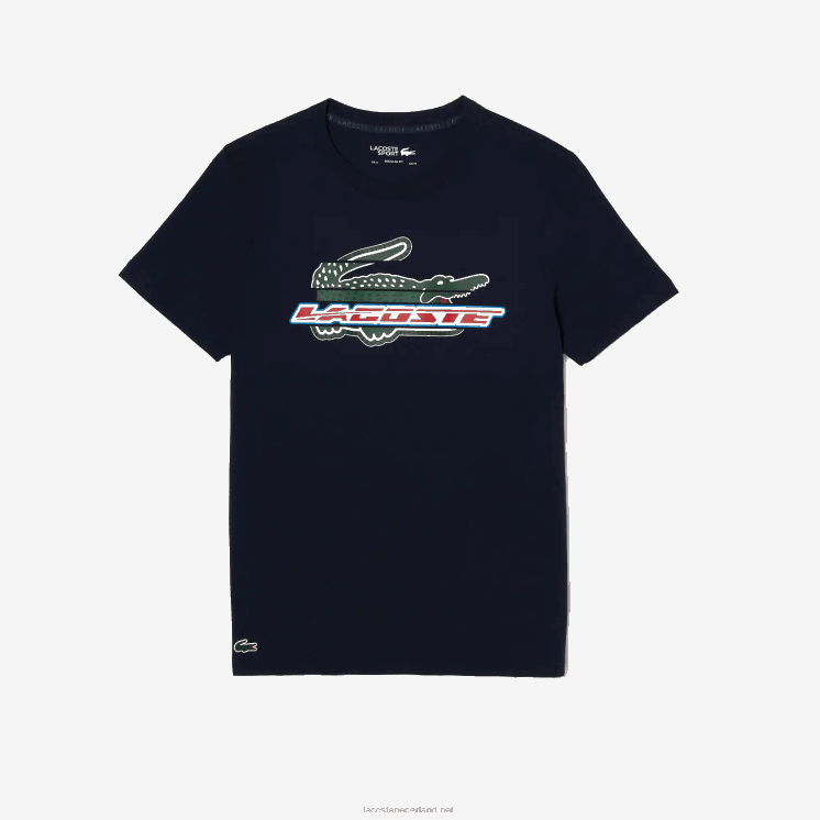 Lacoste T-shirt van biologisch katoen met normale pasvorm 0828H142 marineblauw 166 Heren