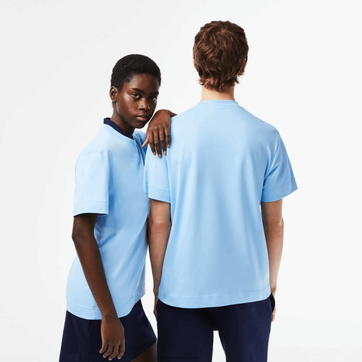 Lacoste T-shirt van biologisch katoen met ronde hals 0828H735 blauwe hbp Heren