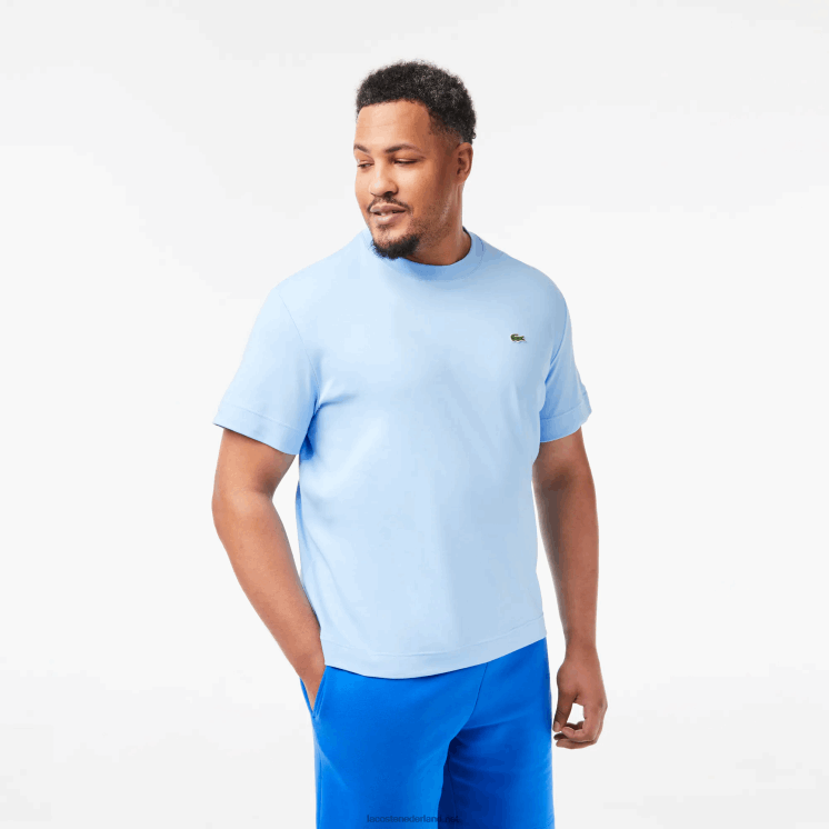 Lacoste T-shirt van biologisch katoen met ronde hals 0828H735 blauwe hbp Heren