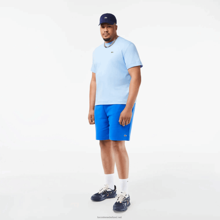 Lacoste T-shirt van biologisch katoen met ronde hals 0828H735 blauwe hbp Heren