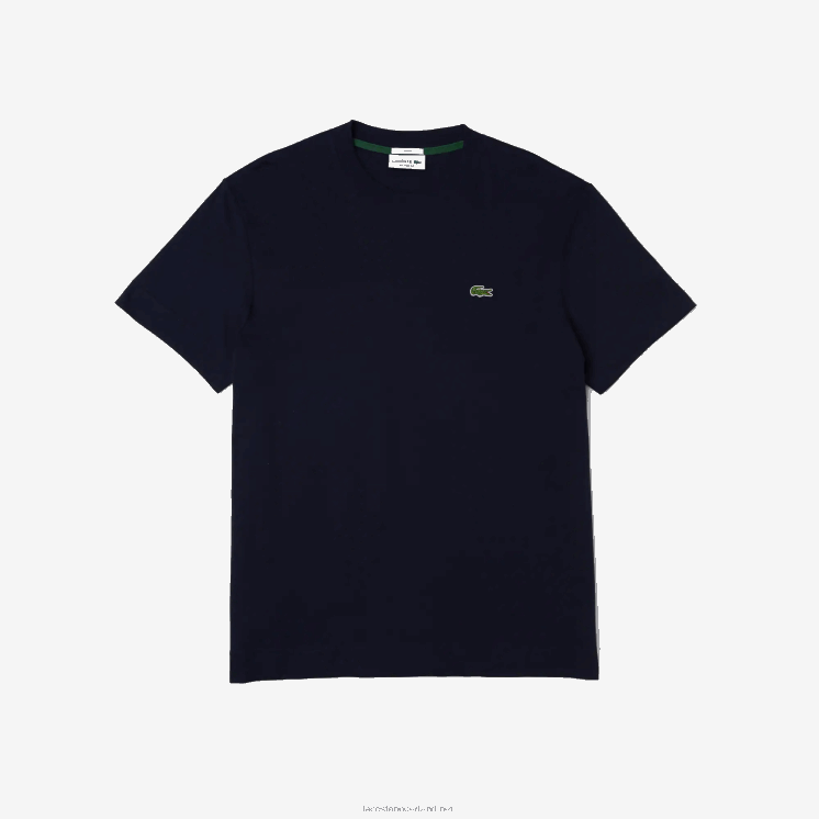 Lacoste T-shirt van biologisch katoen met ronde hals 0828H96 marineblauw 166 Heren