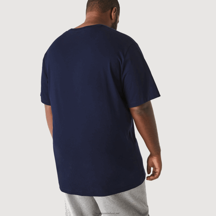 Lacoste T-shirt van jersey met v-hals 0828H716 marineblauw 166 Heren