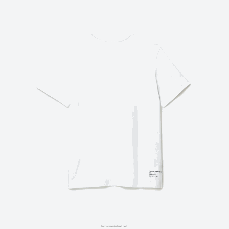 Lacoste T-shirt van katoenjersey met normale pasvorm 0828H103 wit 001 Heren
