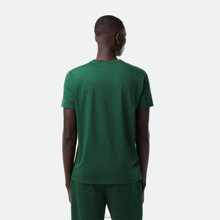 Lacoste T-shirt van pimakatoen met v-hals 0828H679 groen 132 Heren