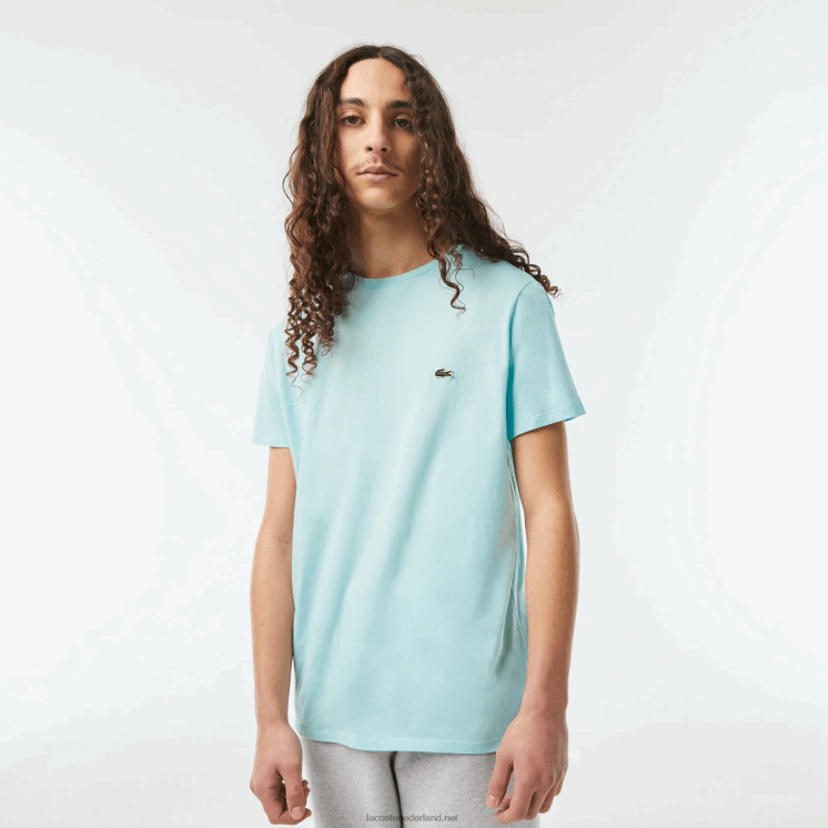 Lacoste T-shirt van pimakatoenjersey met ronde hals 0828H112 mint lgf Heren