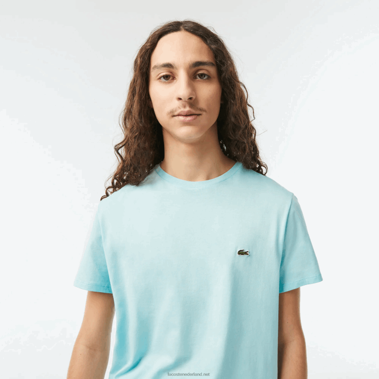 Lacoste T-shirt van pimakatoenjersey met ronde hals 0828H112 mint lgf Heren