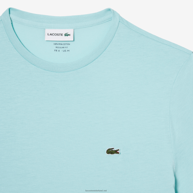 Lacoste T-shirt van pimakatoenjersey met ronde hals 0828H112 mint lgf Heren