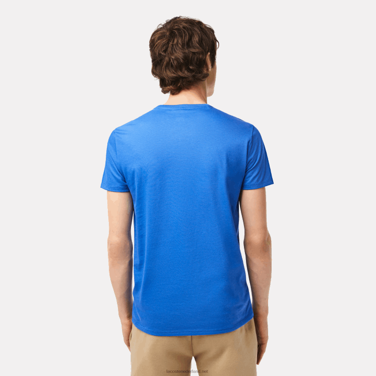Lacoste T-shirt van pimakatoenjersey met ronde hals 0828H35 blauwe kxb Heren