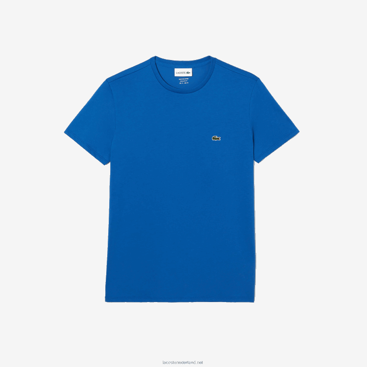 Lacoste T-shirt van pimakatoenjersey met ronde hals 0828H35 blauwe kxb Heren