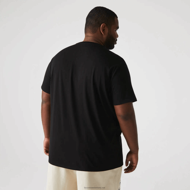 Lacoste T-shirt van pimakatoenjersey met ronde hals 0828H37 zwart 031 Heren