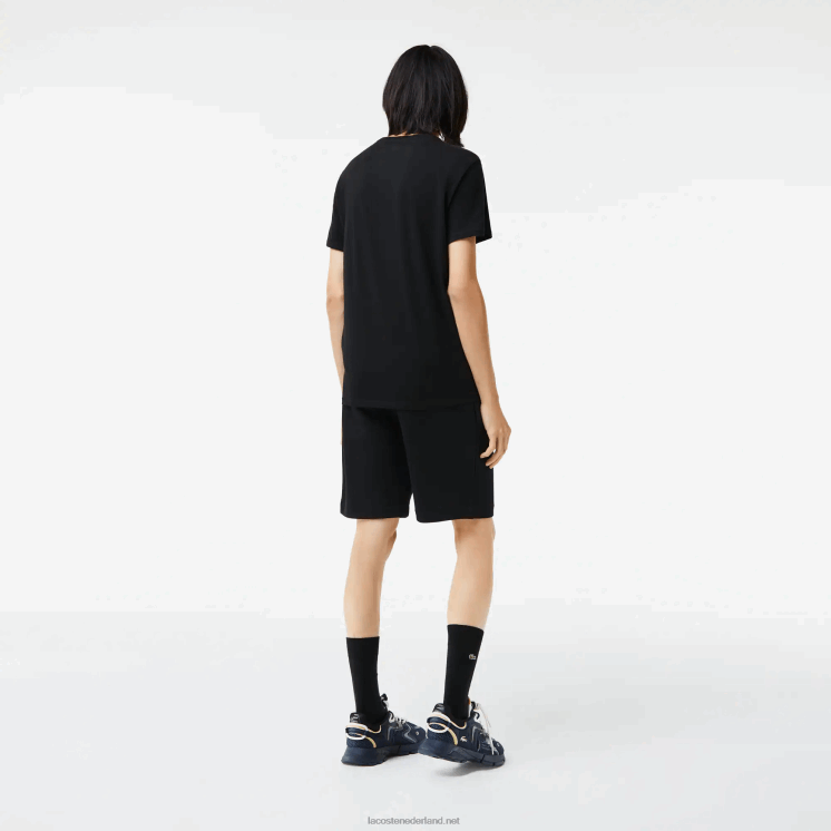 Lacoste T-shirt van pimakatoenjersey met ronde hals 0828H37 zwart 031 Heren