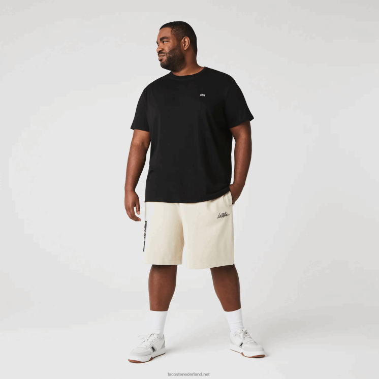 Lacoste T-shirt van pimakatoenjersey met ronde hals 0828H37 zwart 031 Heren