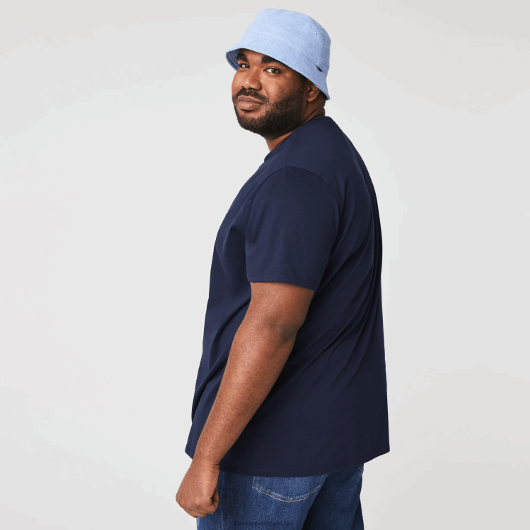 Lacoste T-shirt van pimakatoenjersey met ronde hals 0828H38 marineblauw 166 Heren