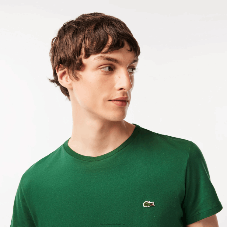 Lacoste T-shirt van pimakatoenjersey met ronde hals 0828H618 groen 132 Heren