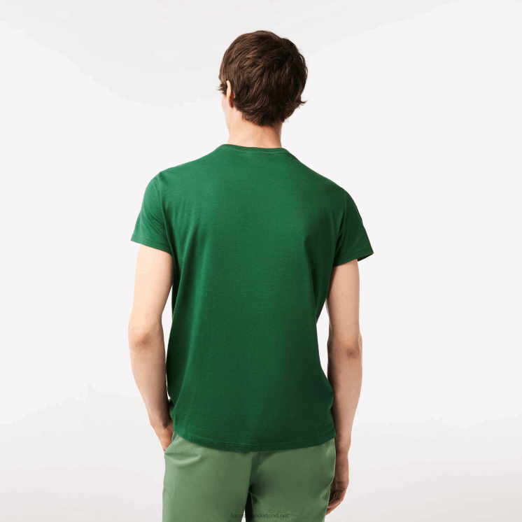 Lacoste T-shirt van pimakatoenjersey met ronde hals 0828H618 groen 132 Heren