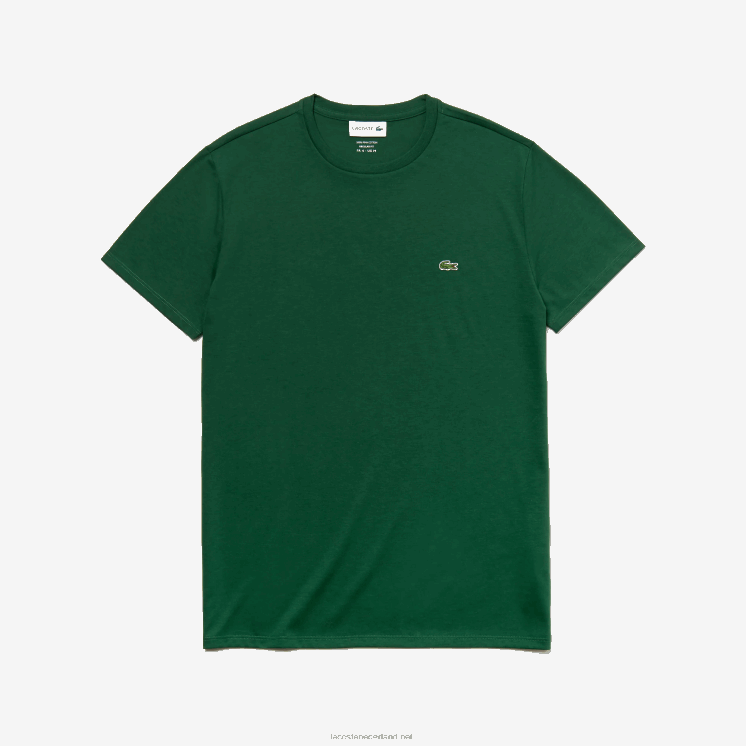 Lacoste T-shirt van pimakatoenjersey met ronde hals 0828H618 groen 132 Heren