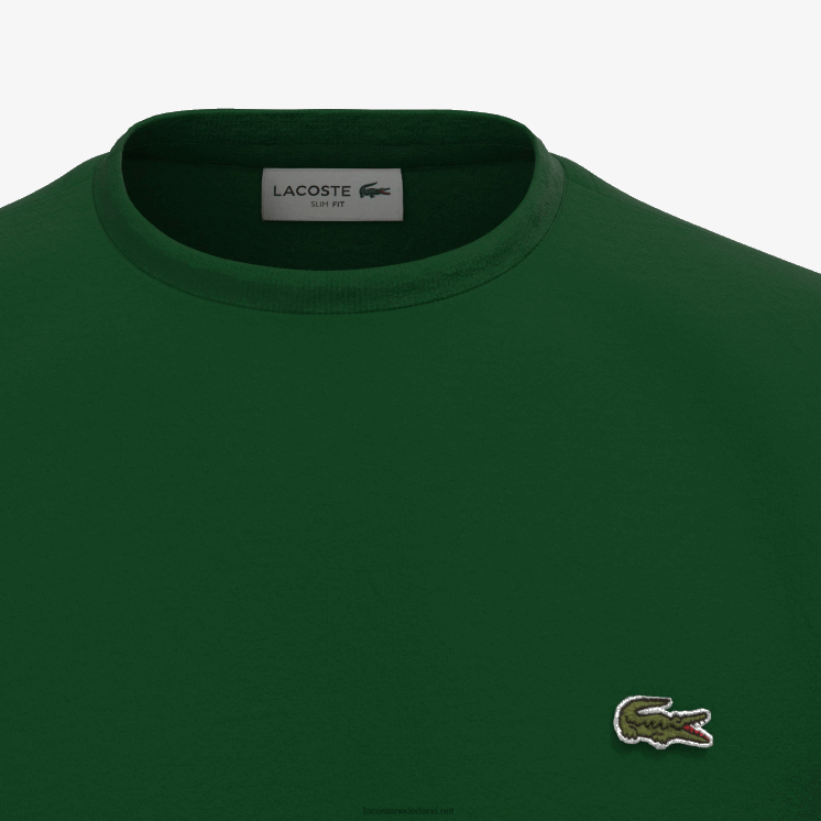 Lacoste T-shirt van pimakatoenjersey met ronde hals 0828H618 groen 132 Heren